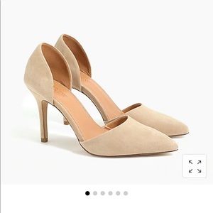 J. Crew Tan Suede d'Orsay pumps